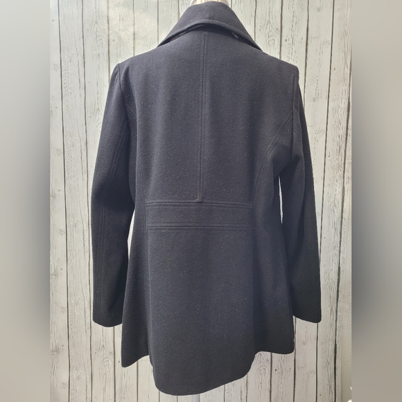 London Fog Double-breasted Peacoat w/ Scarf, Size L - Picture 3 of 13